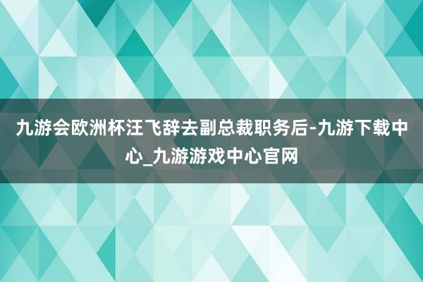 九游会欧洲杯汪飞辞去副总裁职务后-九游下载中心_九游游戏中心官网